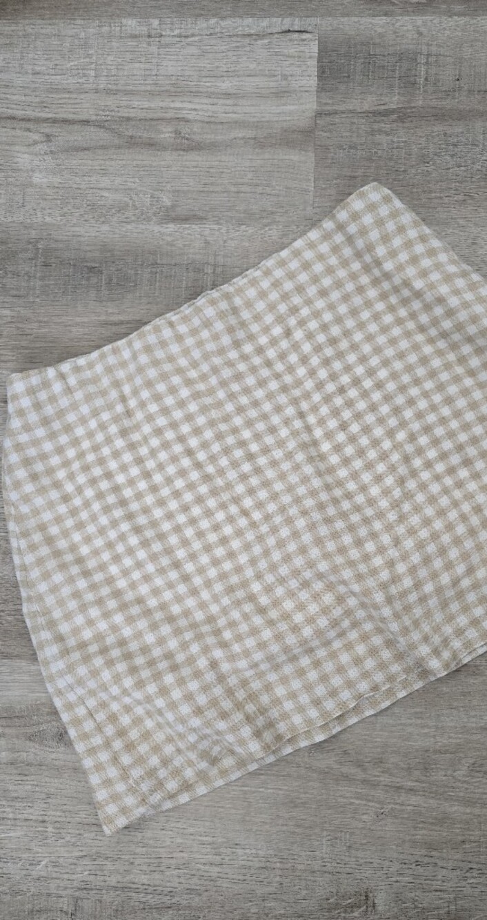 Abercrombie Yellow Gingham Skort
